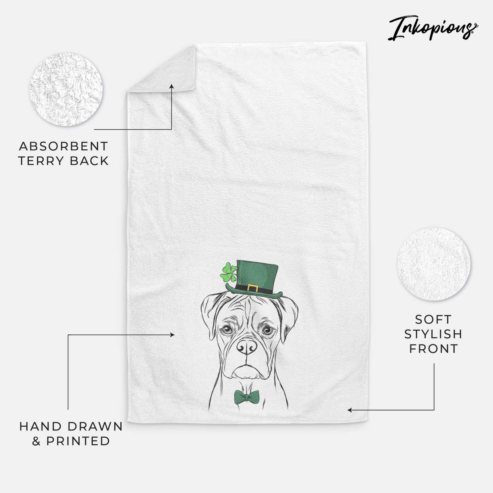 Reese the Boxer Decorative Hand Towel