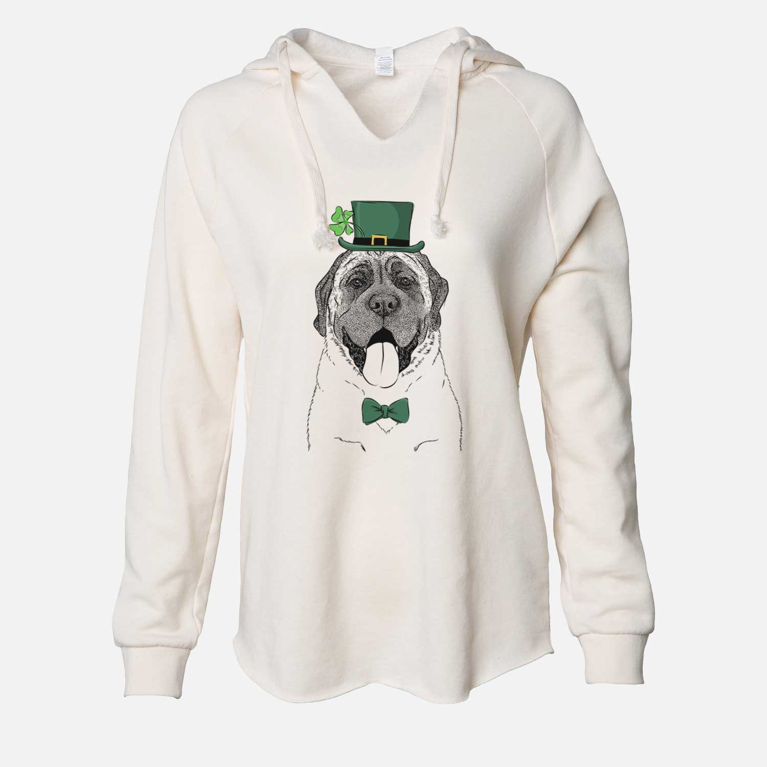 St. Patrick's Remmie the English Mastiff - Cali Wave Hooded Sweatshirt