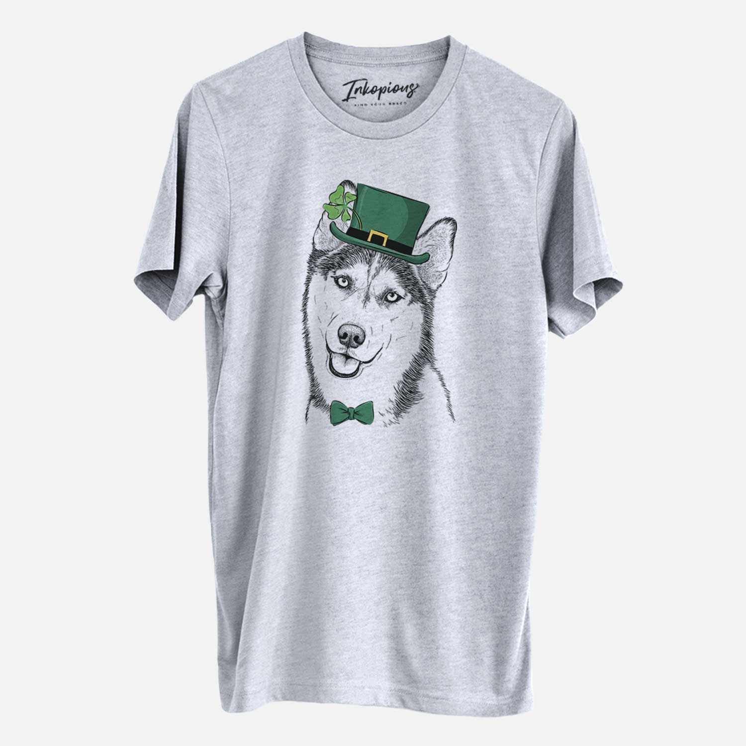 St. Patrick's Remmie the Siberian Husky - Unisex Crewneck