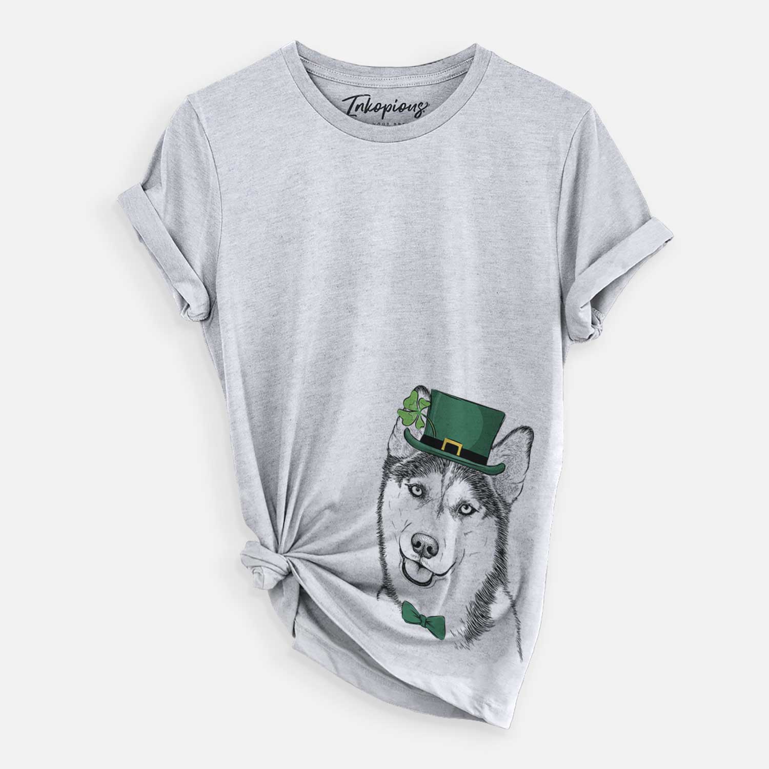 St. Patrick's Remmie the Siberian Husky - Unisex Crewneck