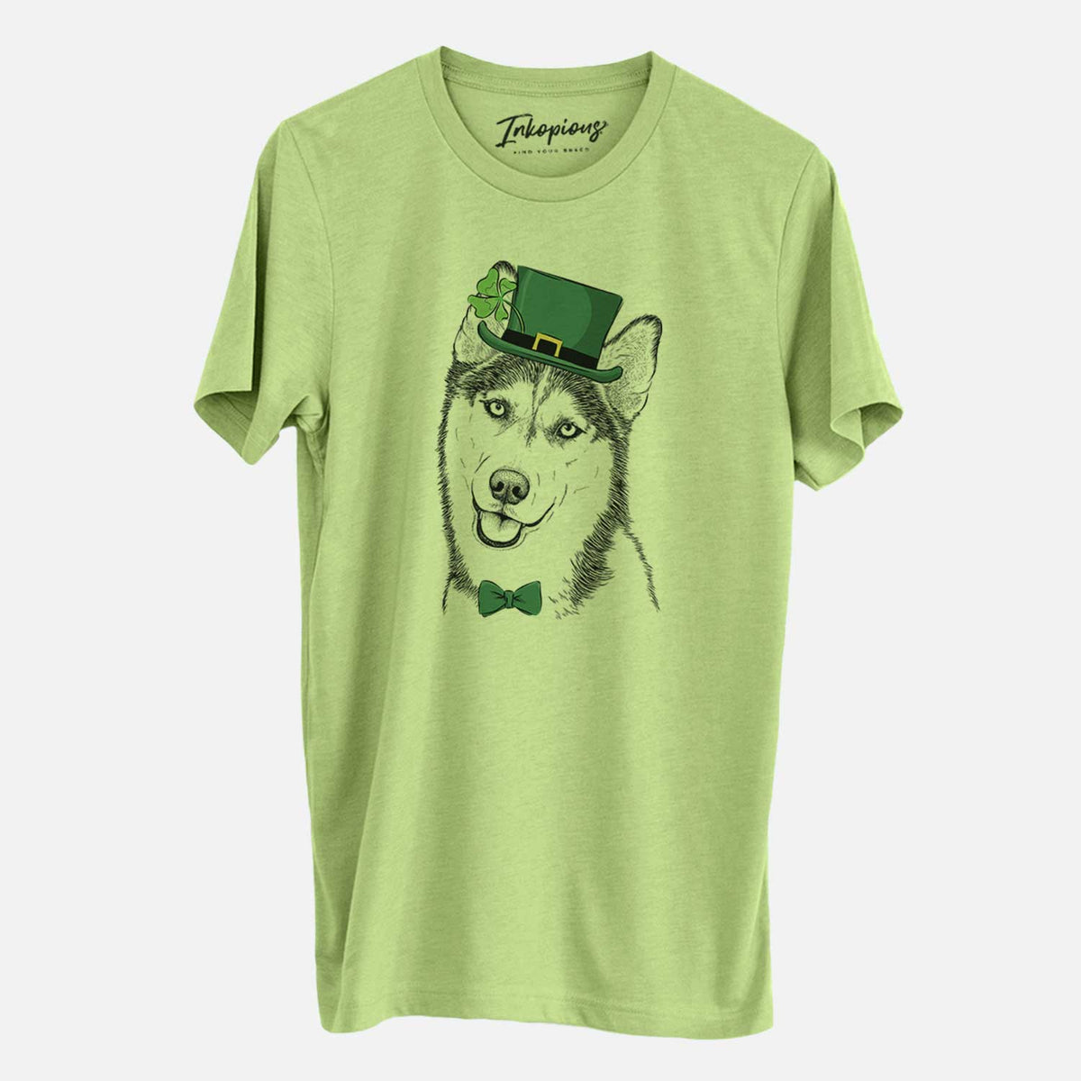 St. Patrick&#39;s Remmie the Siberian Husky - Unisex Crewneck