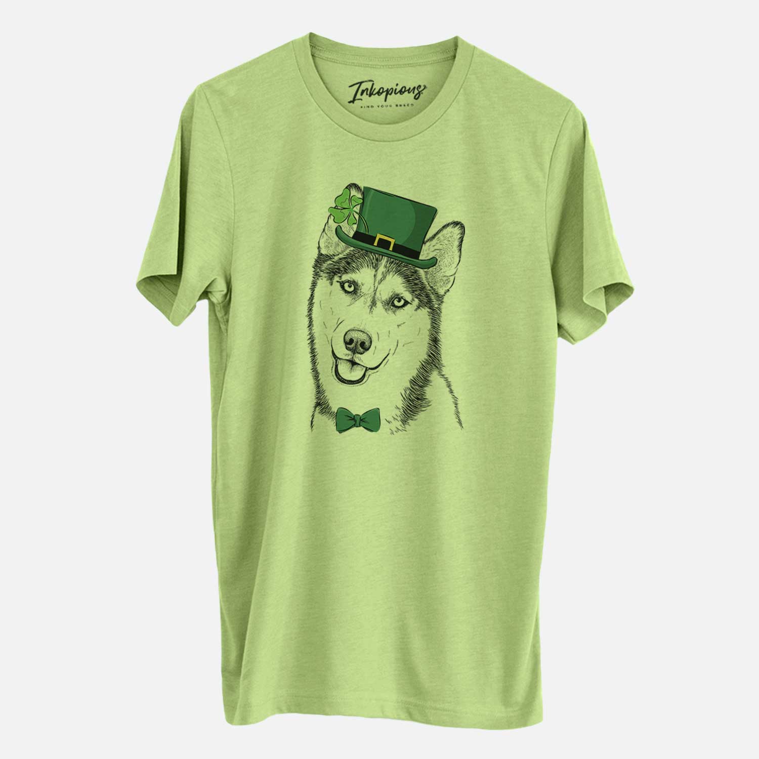 St. Patrick's Remmie the Siberian Husky - Unisex Crewneck