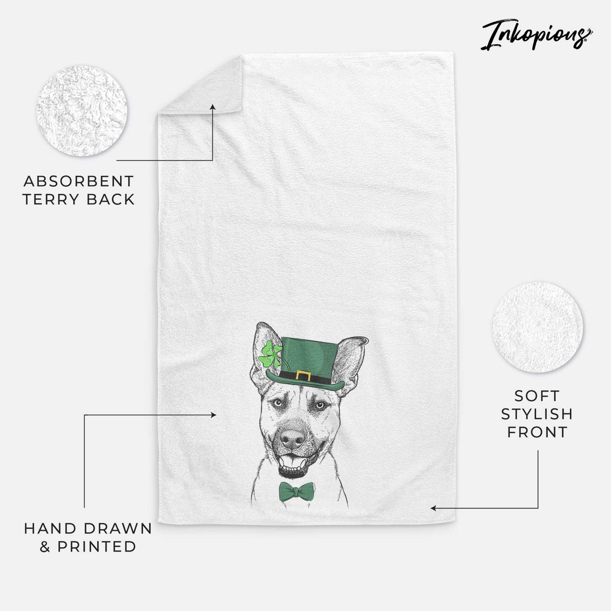 Remus the German Shepherd Mix Decorative Hand Towel