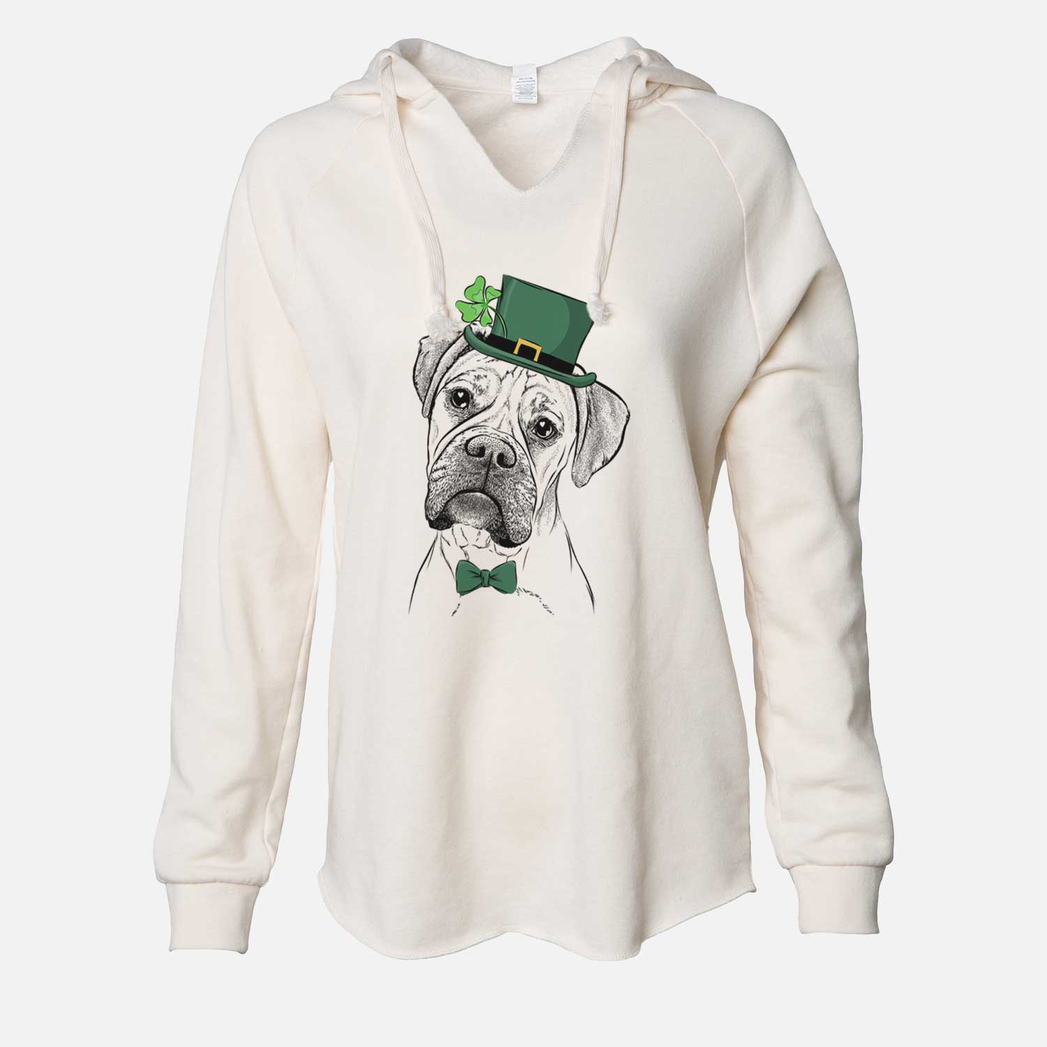 St. Patrick's Reuby the Boxer - Cali Wave Hooded Sweatshirt