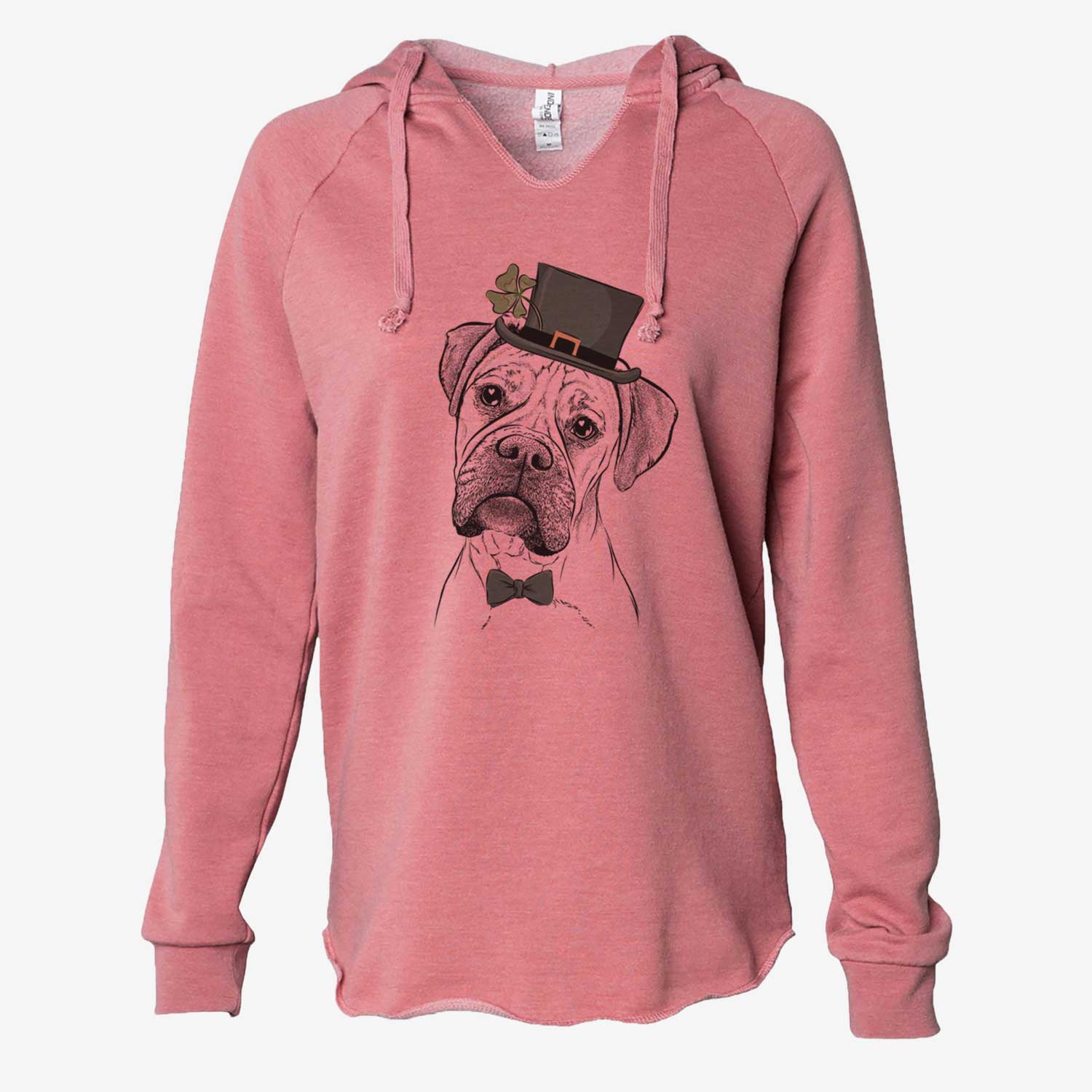 St. Patrick's Reuby the Boxer - Cali Wave Hooded Sweatshirt