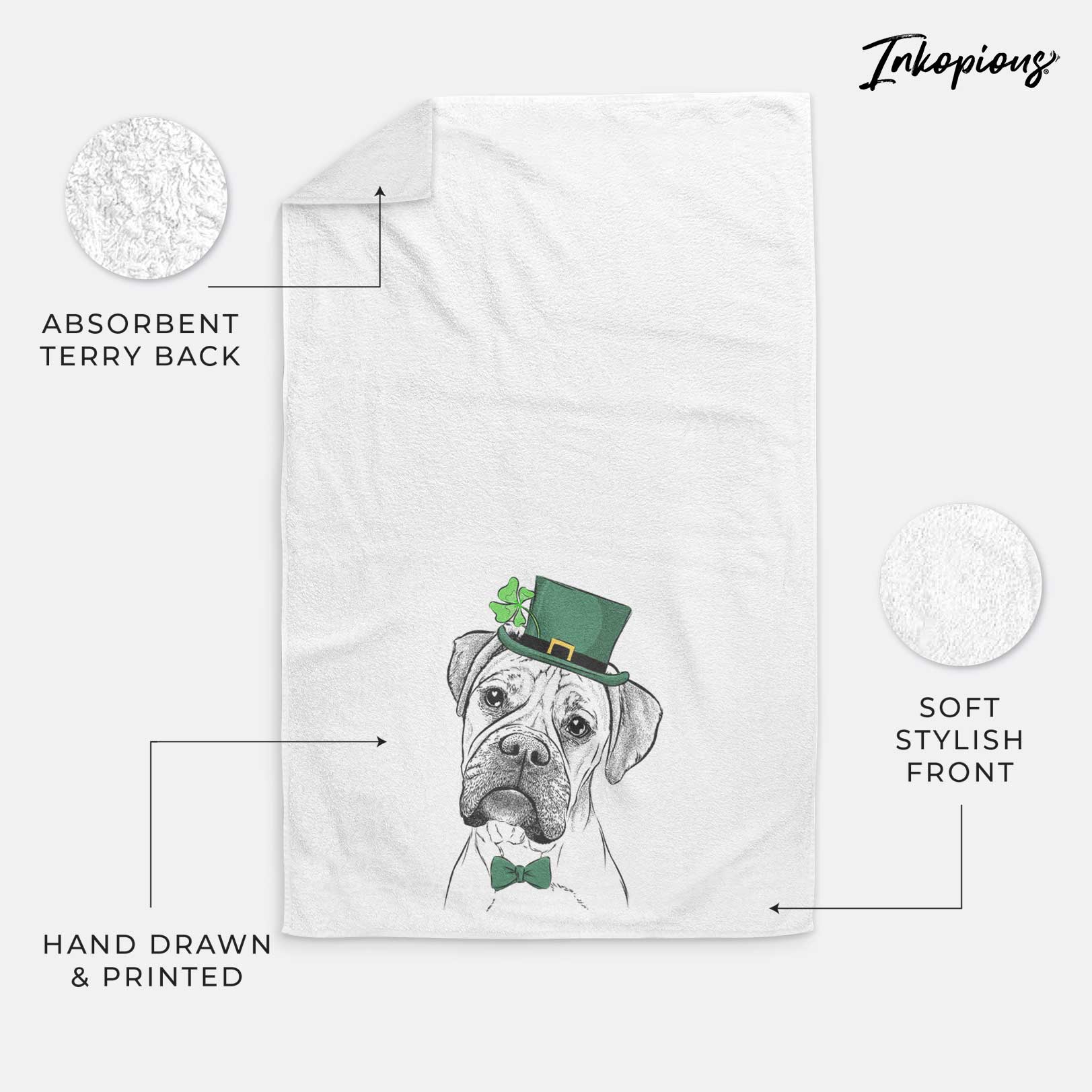 Reuby the Boxer Decorative Hand Towel