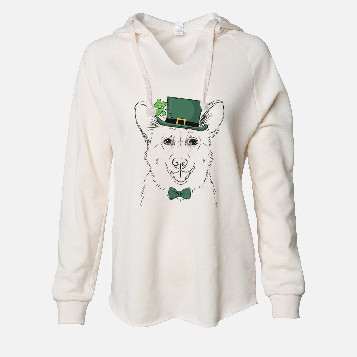 St. Patrick's Ricco the Corgi - Cali Wave Hooded Sweatshirt