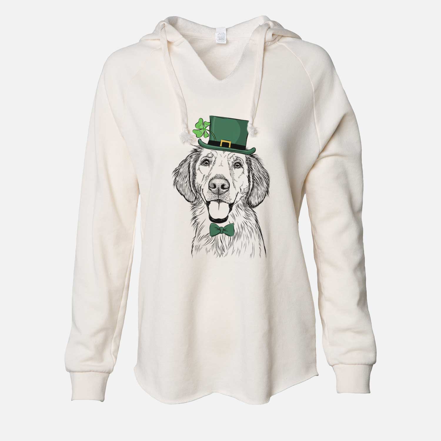 St. Patrick's Riley the Golden Retriever - Cali Wave Hooded Sweatshirt