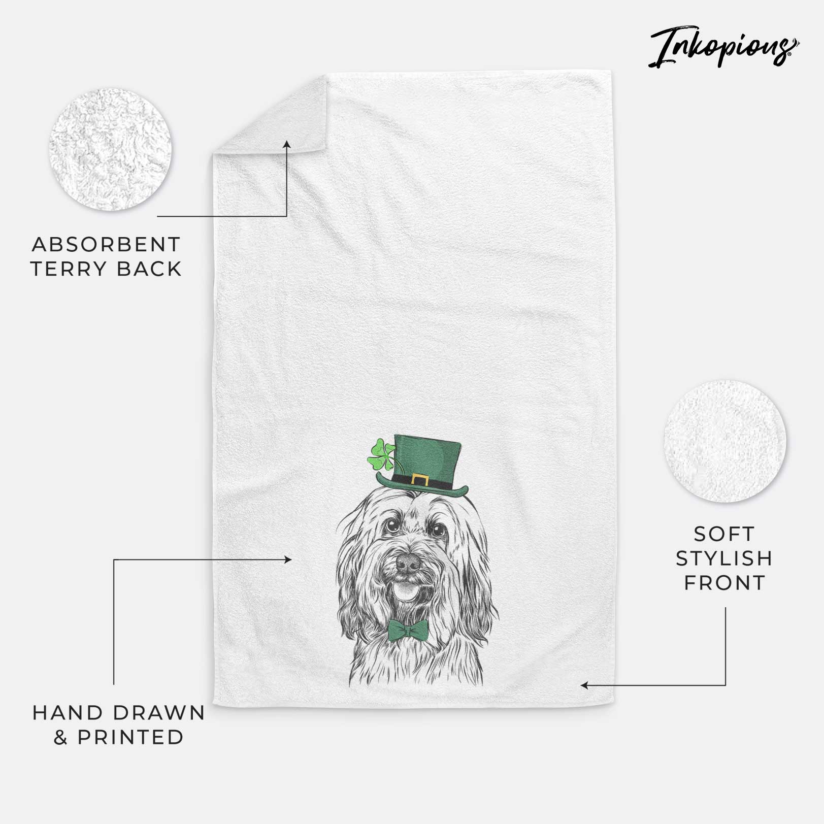 Rime the Tibetan Terrier Decorative Hand Towel