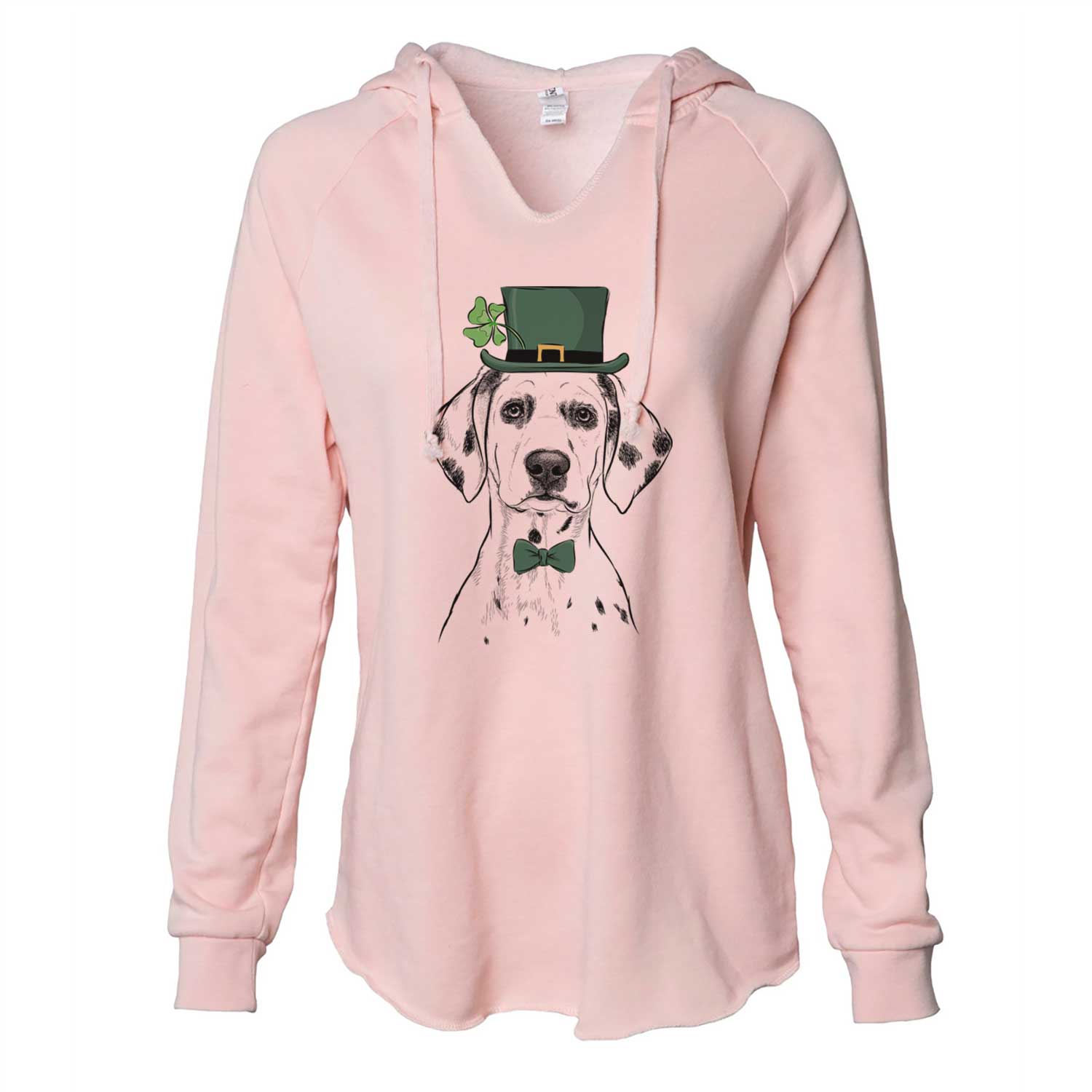 St. Patrick's Riot the Dalmatian - Cali Wave Hooded Sweatshirt