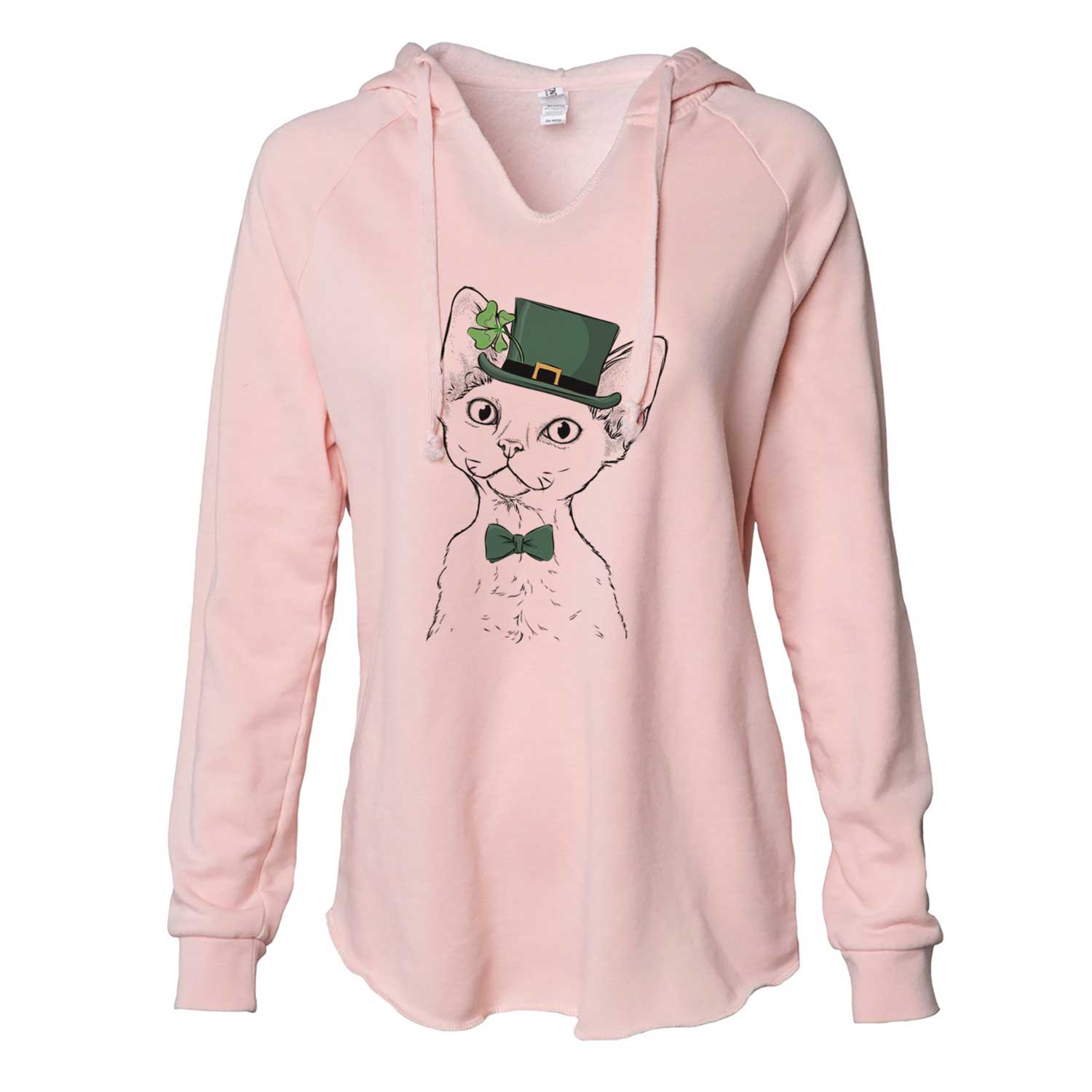 St. Patrick's Ripley the Devon Rex Cat - Cali Wave Hooded Sweatshirt