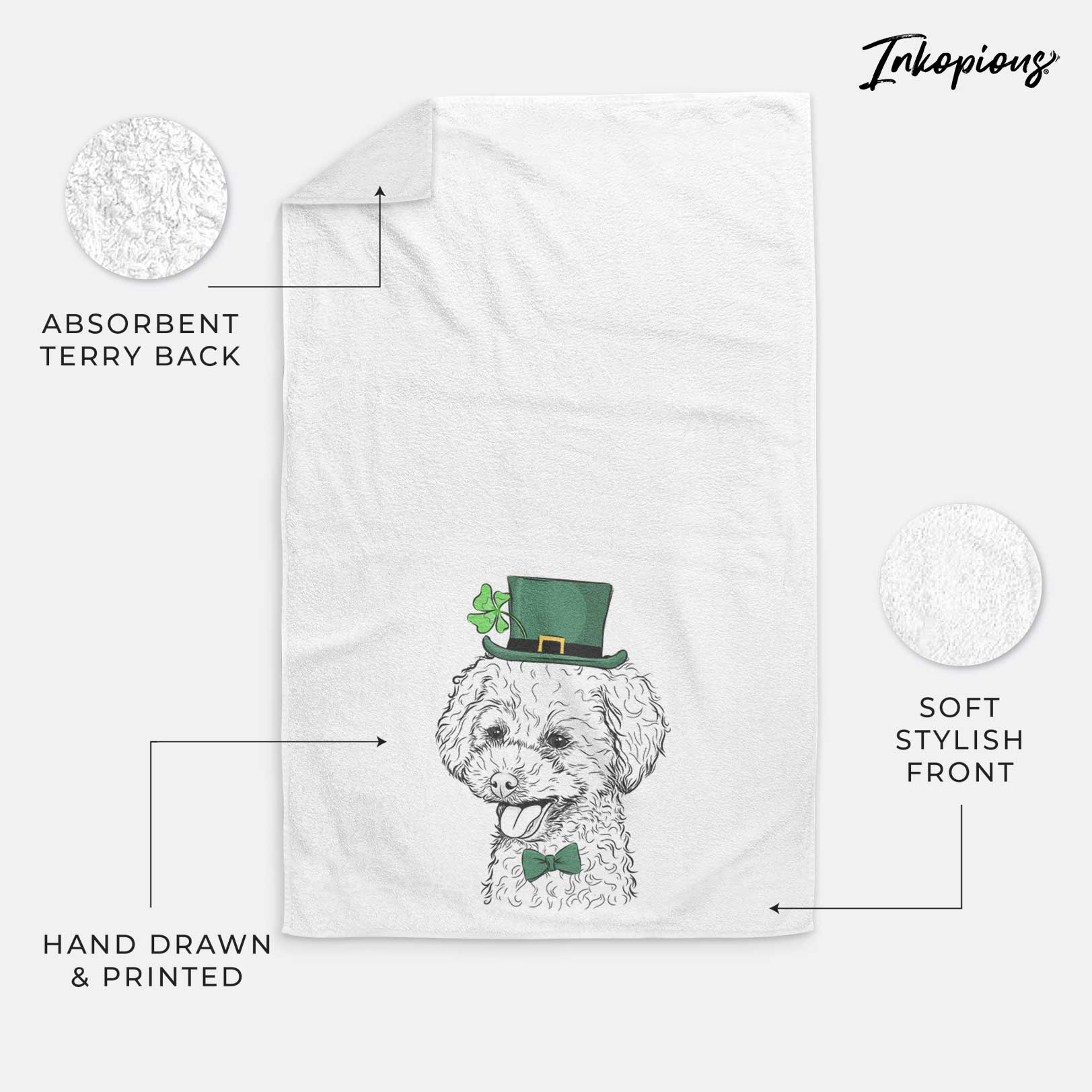 Rocky the Teacup Poodle Decorative Hand Towel