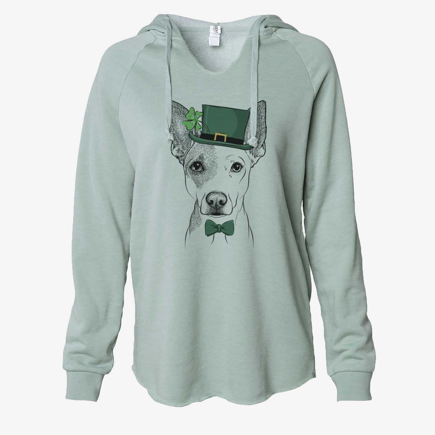 St. Patrick's Roo the Mixed Breed - Cali Wave Hooded Sweatshirt