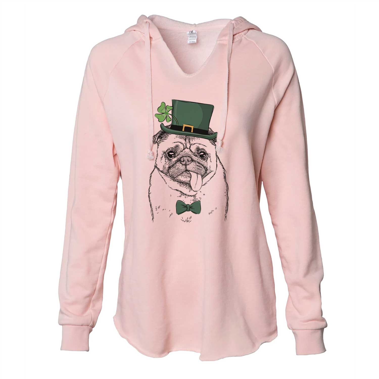 St. Patrick's Rosie the Pug - Cali Wave Hooded Sweatshirt