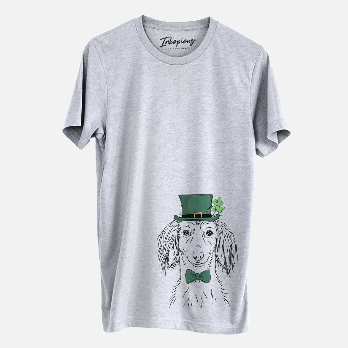 St. Patrick's Roux the Long Haired Dachshund - Unisex Crewneck