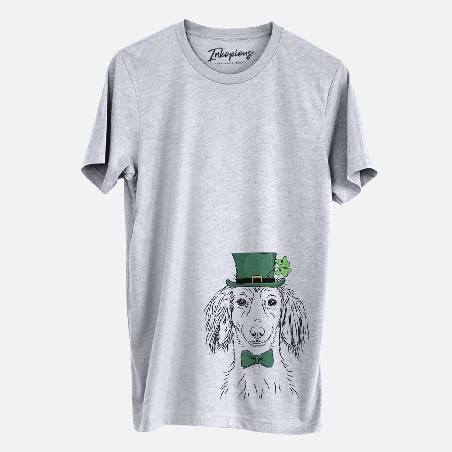 St. Patrick's Roux the Long Haired Dachshund - Unisex Crewneck