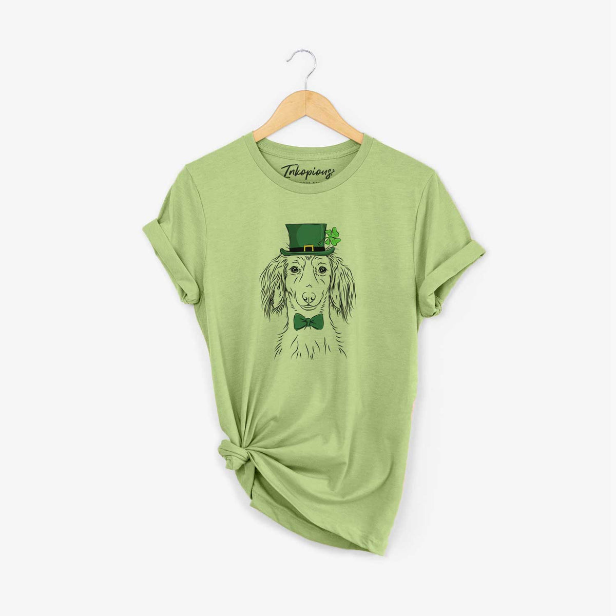 St. Patrick&#39;s Roux the Long Haired Dachshund - Unisex Crewneck