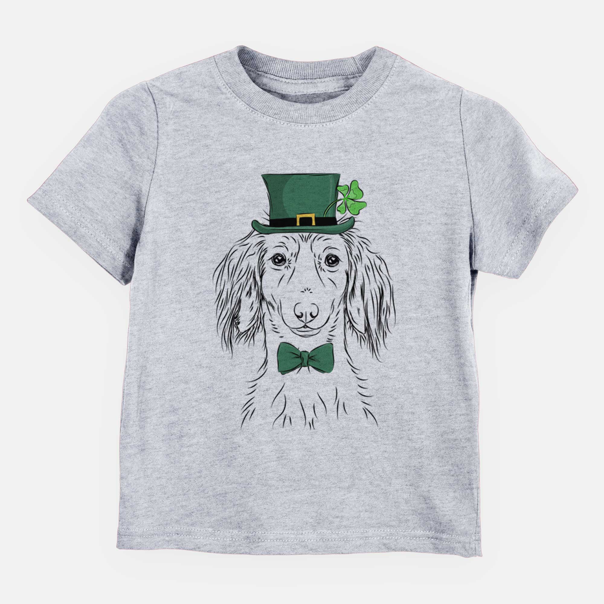 St. Patricks Roux the Long Haired Dachshund - Kids/Youth/Toddler Shirt