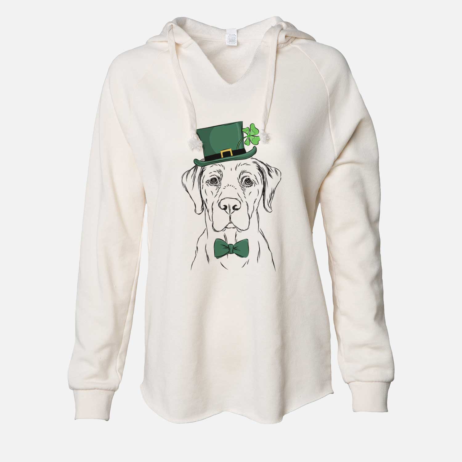 St. Patrick's Rowdy the Labrador Retriever - Cali Wave Hooded Sweatshirt