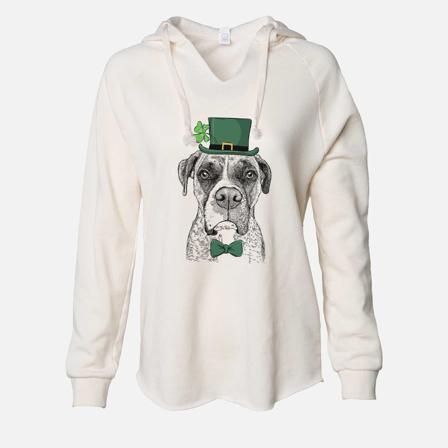 St. Patrick's Rowdy Rex the Boxer - Cali Wave Hooded Sweatshirt