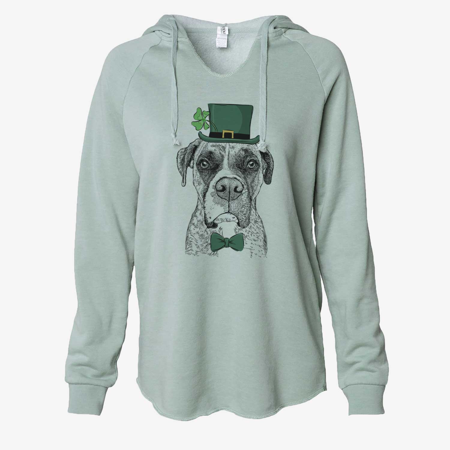 St. Patrick's Rowdy Rex the Boxer - Cali Wave Hooded Sweatshirt