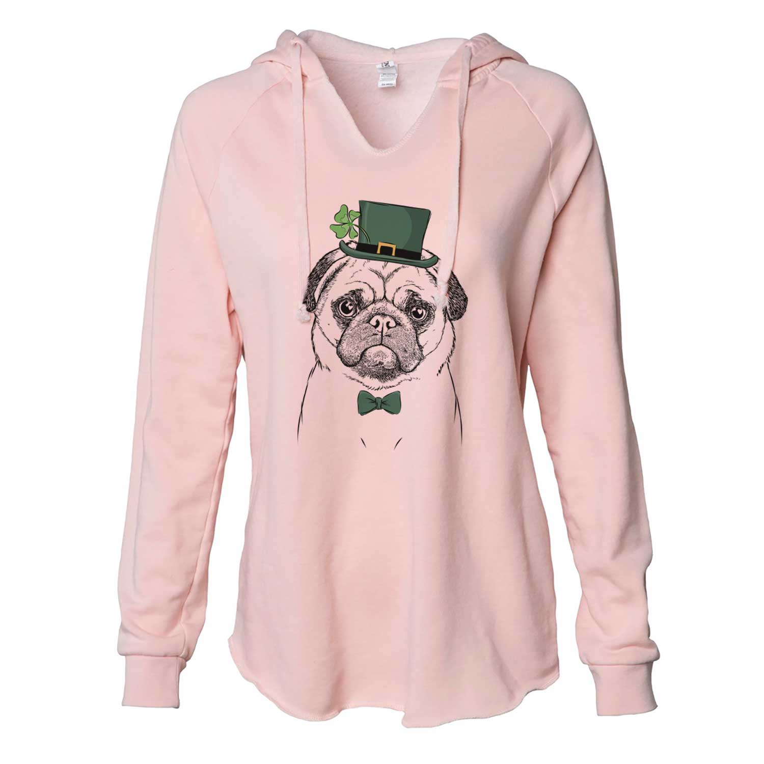 St. Patrick's Ruby the Pug - Cali Wave Hooded Sweatshirt