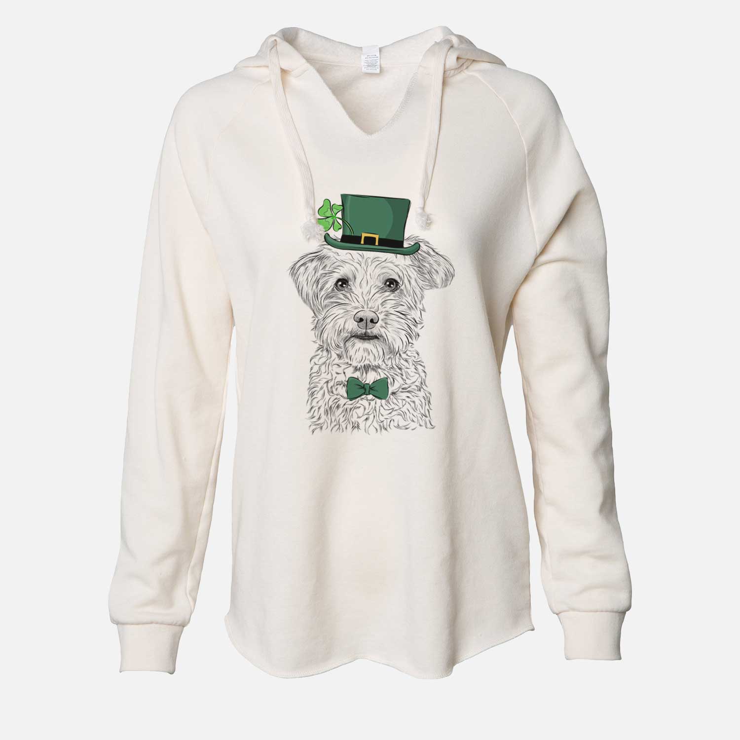 St. Patrick's Rudy the Schnoodle - Cali Wave Hooded Sweatshirt