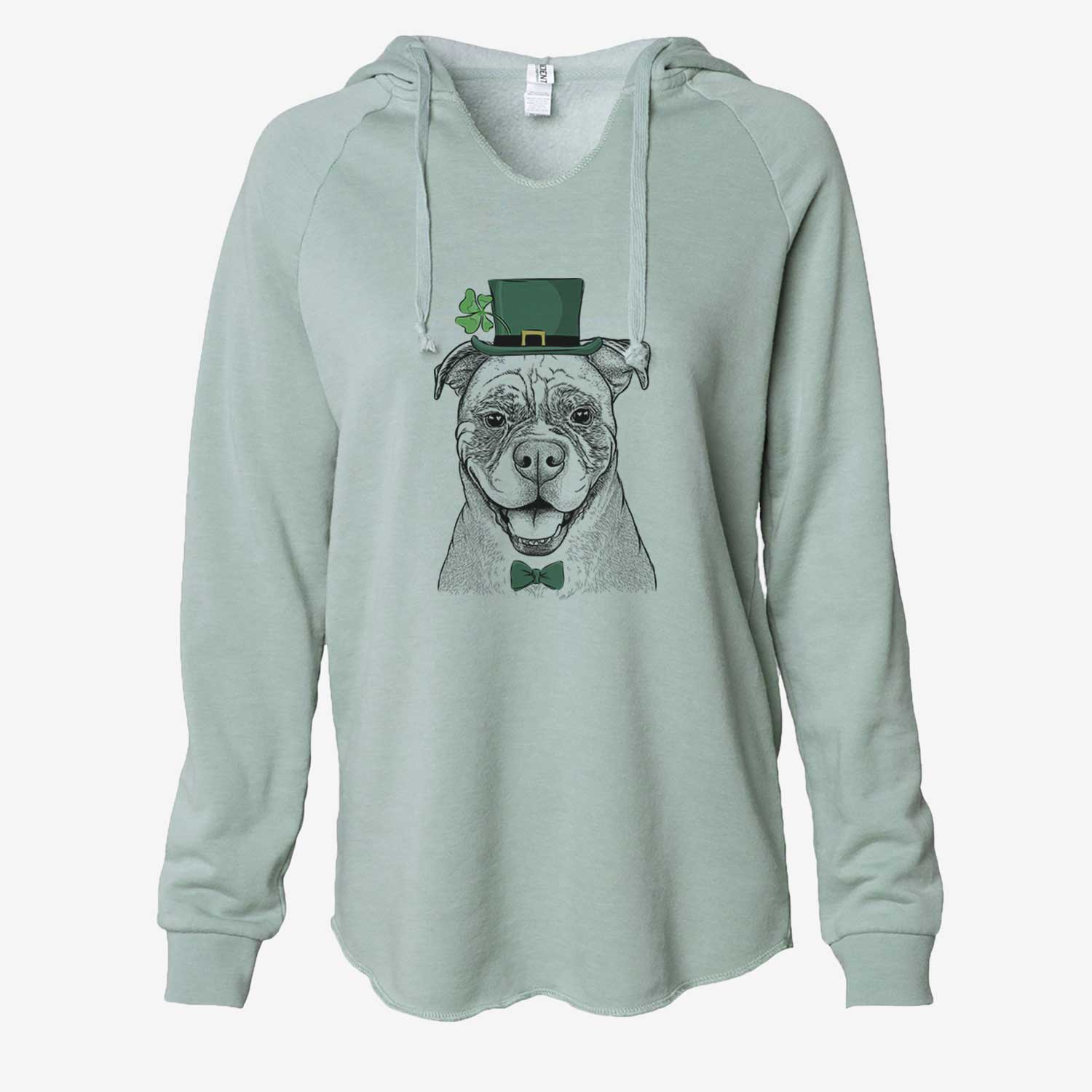 St. Patrick's Rufus the American Bulldog - Cali Wave Hooded Sweatshirt