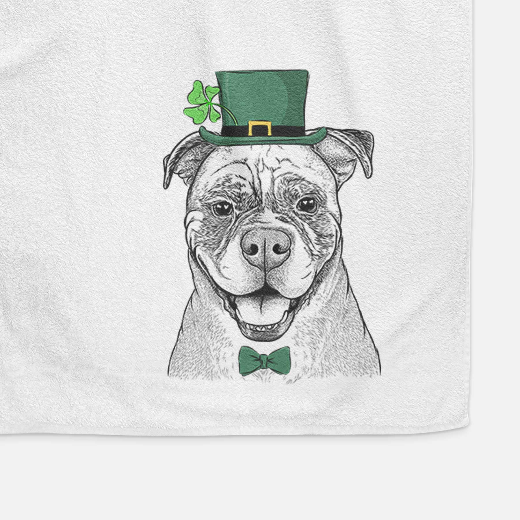 Rufus the American Bulldog Decorative Hand Towel