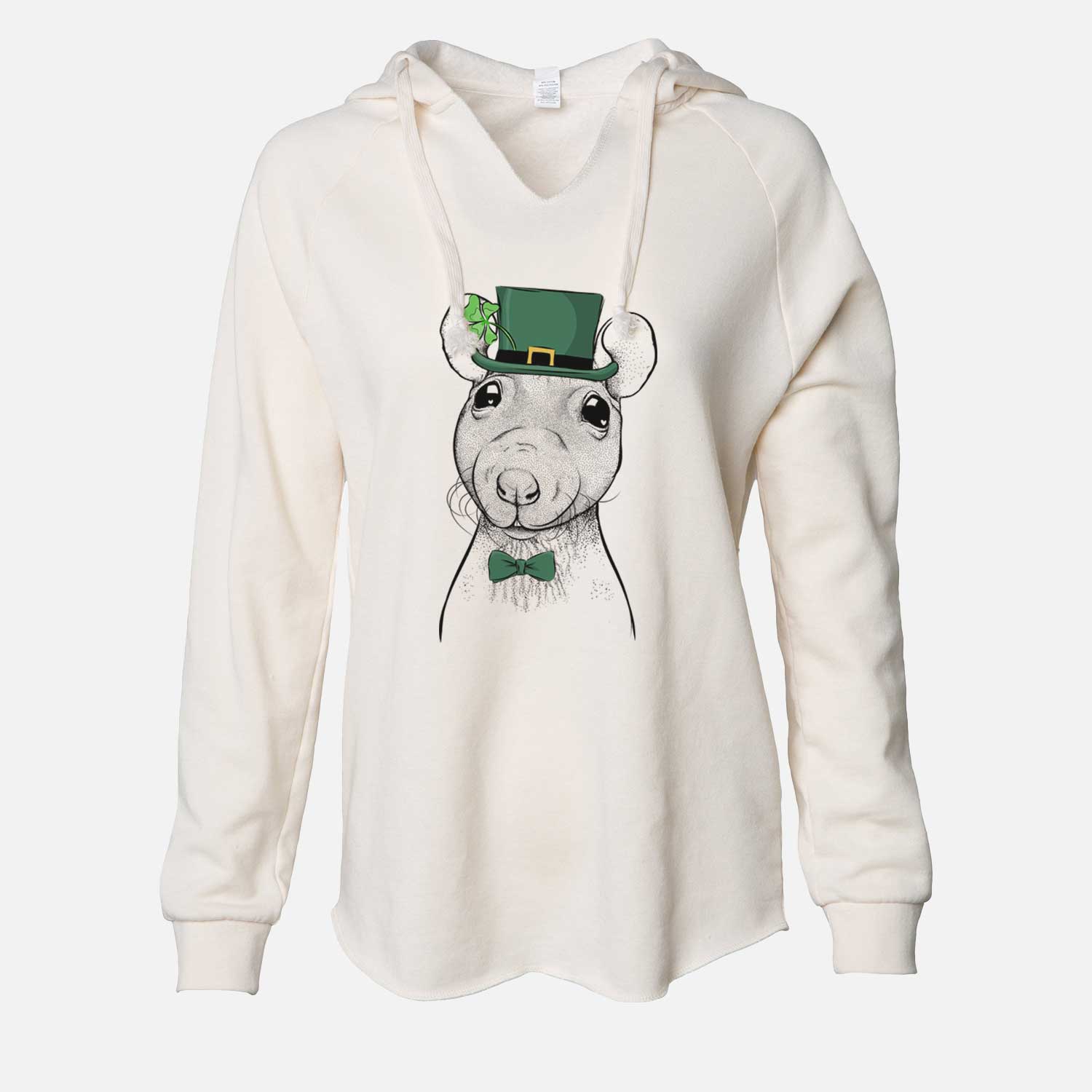 St. Patrick's Ruthie the Hairless Rat - Cali Wave Hooded Sweatshirt