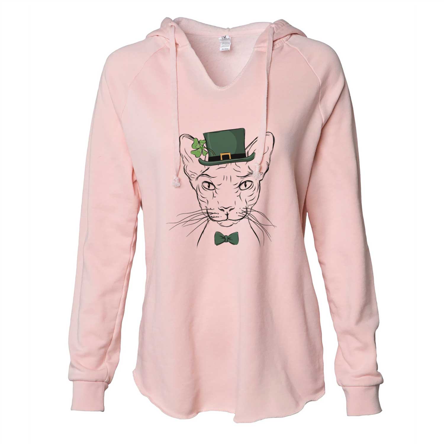 St. Patrick's Sammy the Spinx Cat - Cali Wave Hooded Sweatshirt