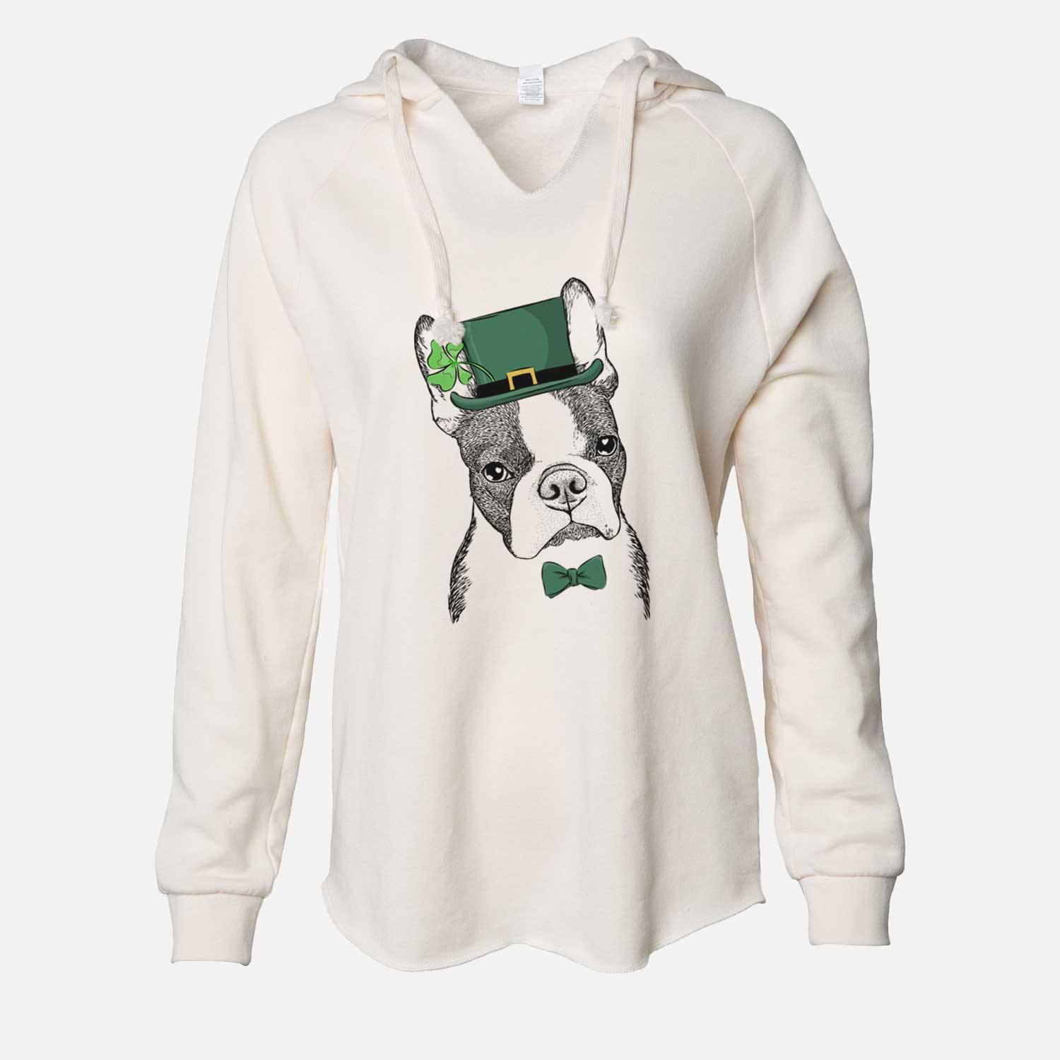 St. Patrick's Samuel the Boston Terrier - Cali Wave Hooded Sweatshirt