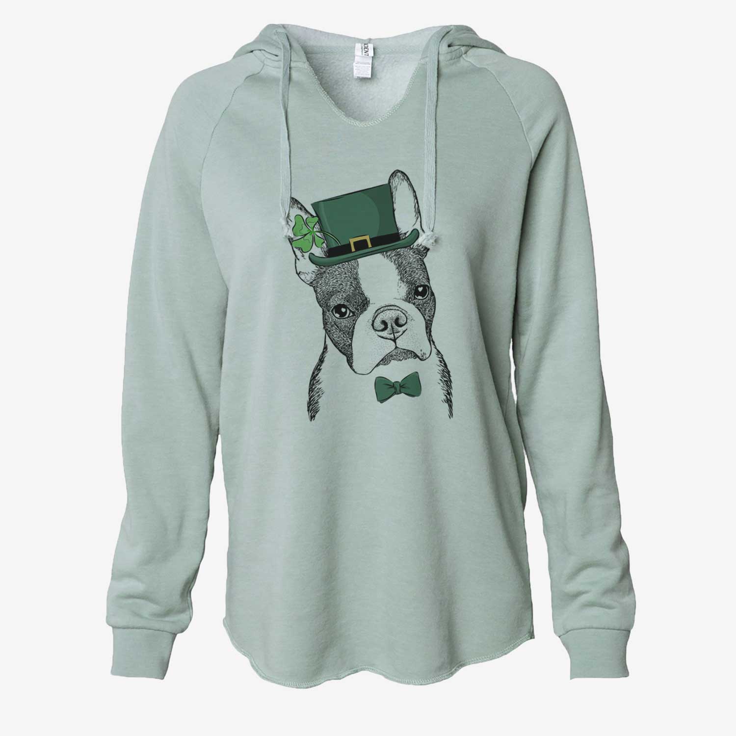 St. Patrick's Samuel the Boston Terrier - Cali Wave Hooded Sweatshirt