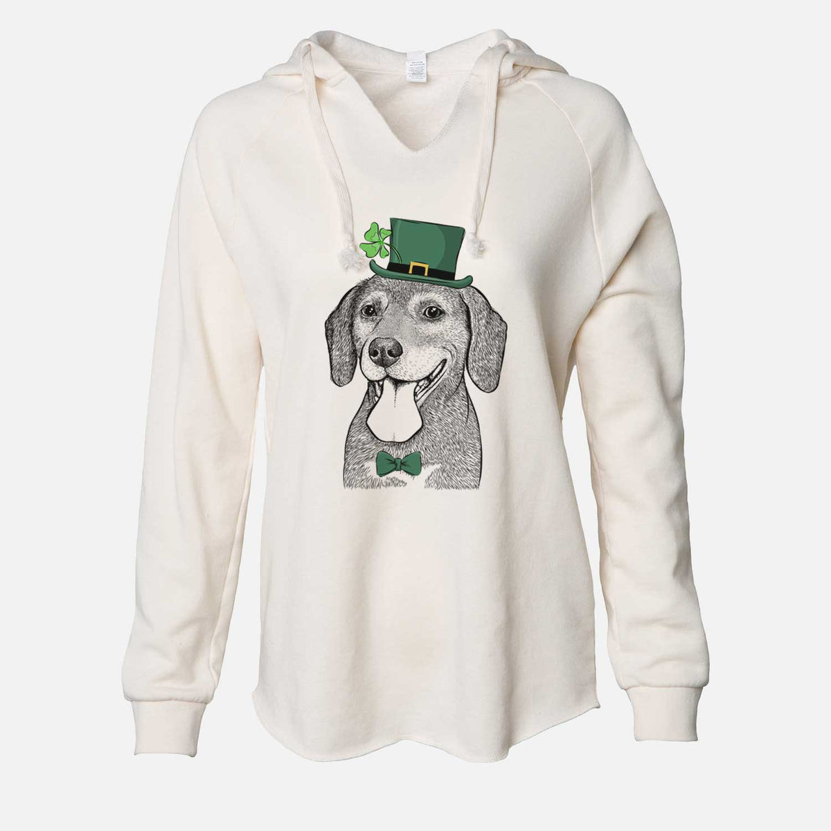 St. Patrick's Scarlett the Beagle - Cali Wave Hooded Sweatshirt