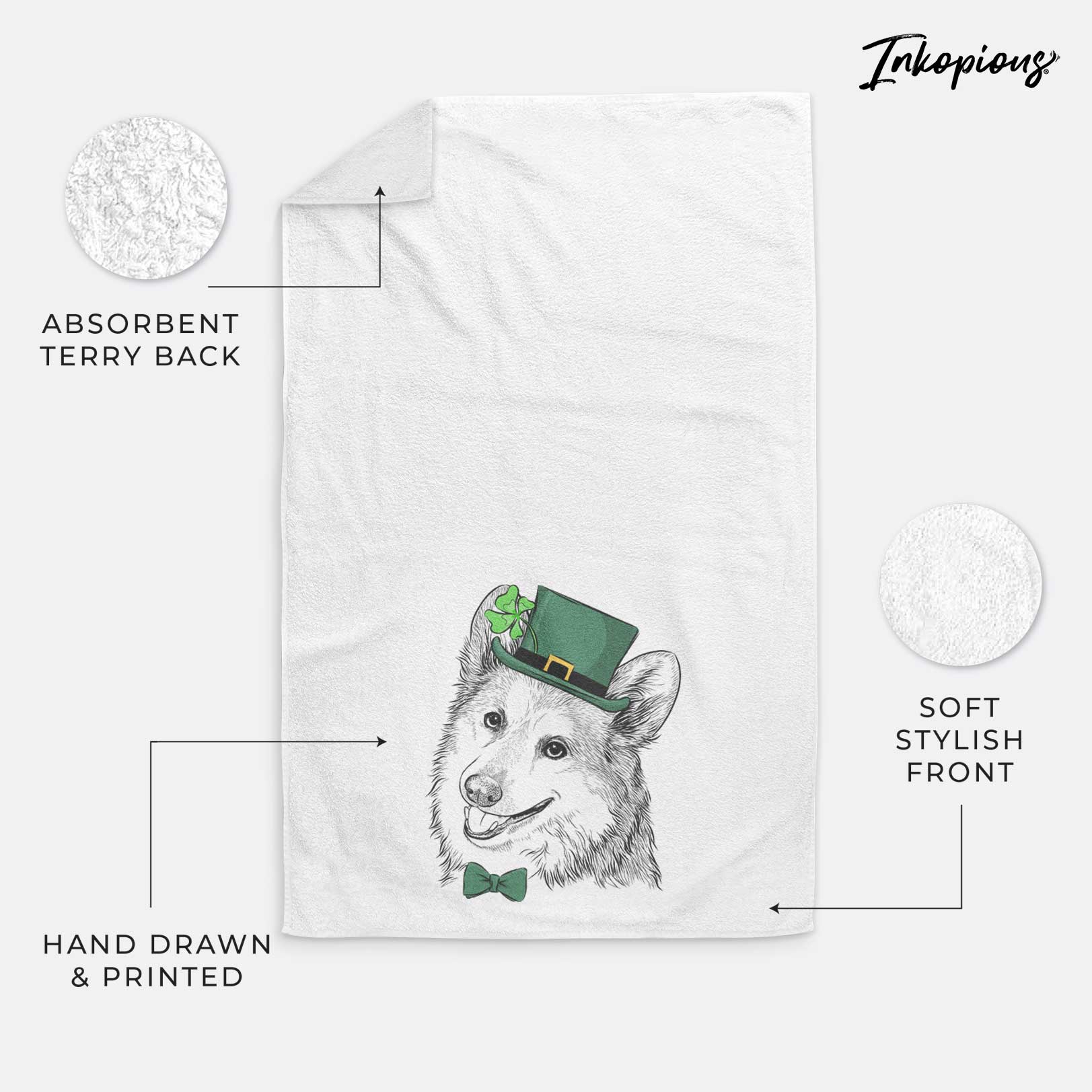 Scout the Pembroke Welsh Corgi Decorative Hand Towel