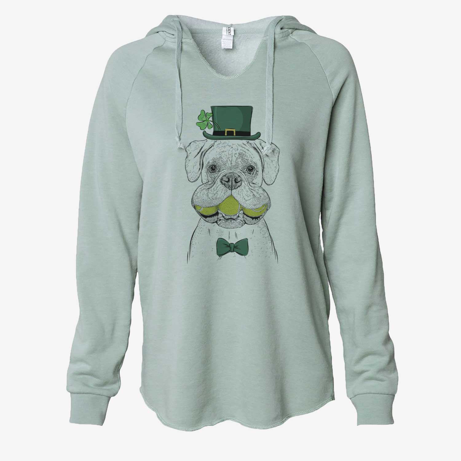 St. Patrick's Seamus the Boxer - Cali Wave Hooded Sweatshirt