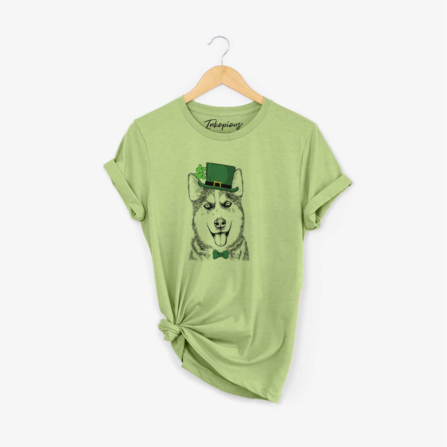 St. Patrick's Sesi the Siberian Husky - Unisex Crewneck