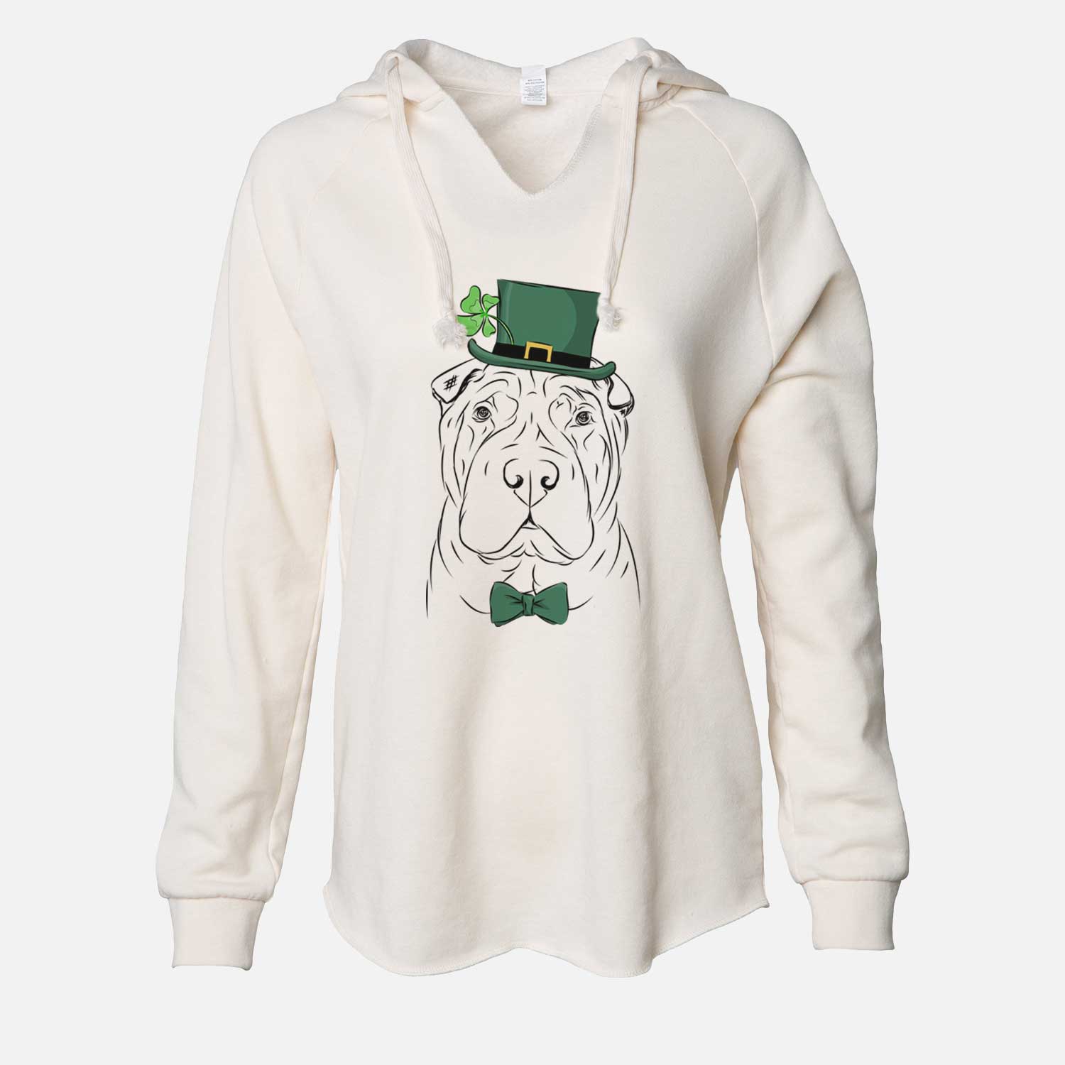 St. Patrick's Sharpy the Shar Pei - Cali Wave Hooded Sweatshirt