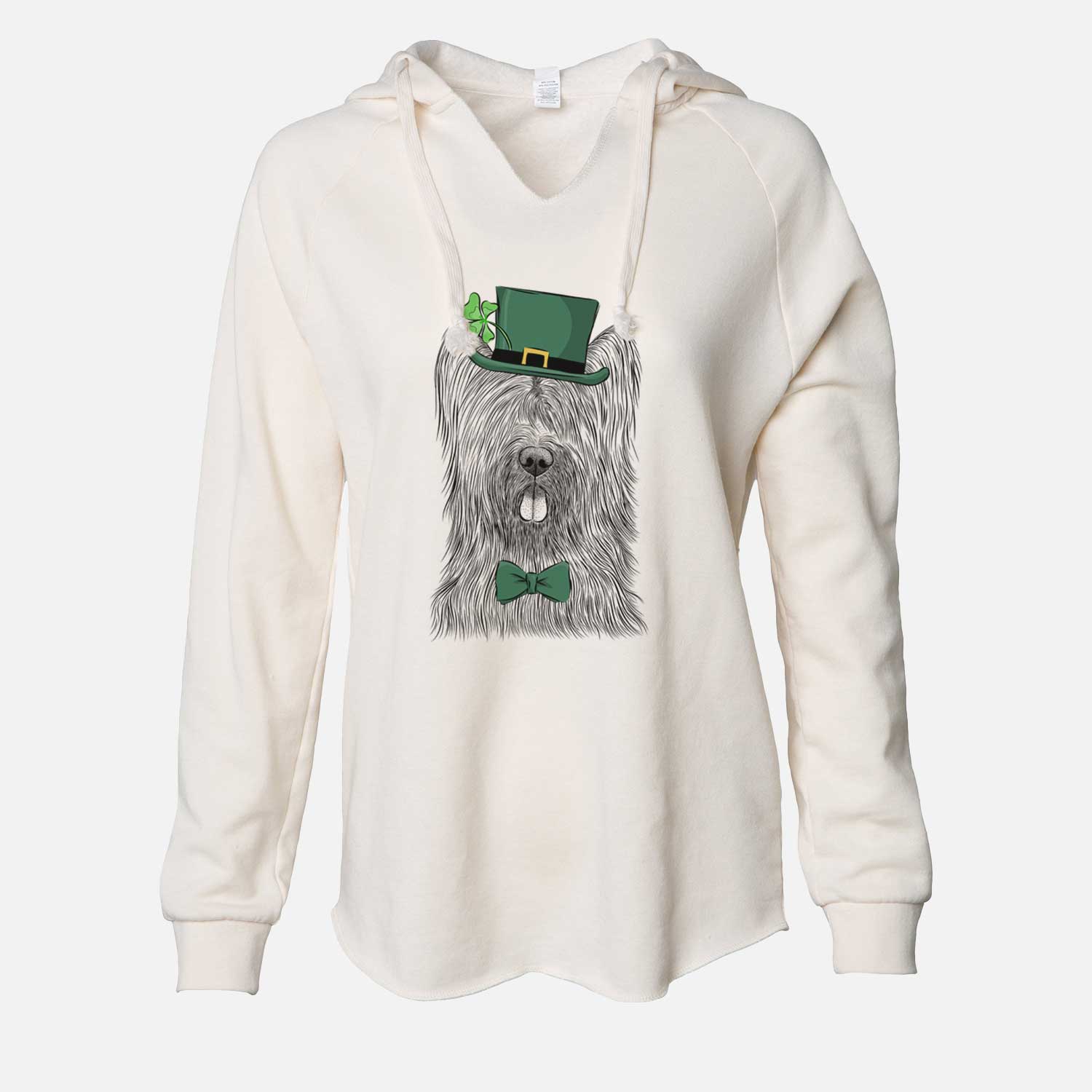 St. Patrick's Shay the Briard - Cali Wave Hooded Sweatshirt