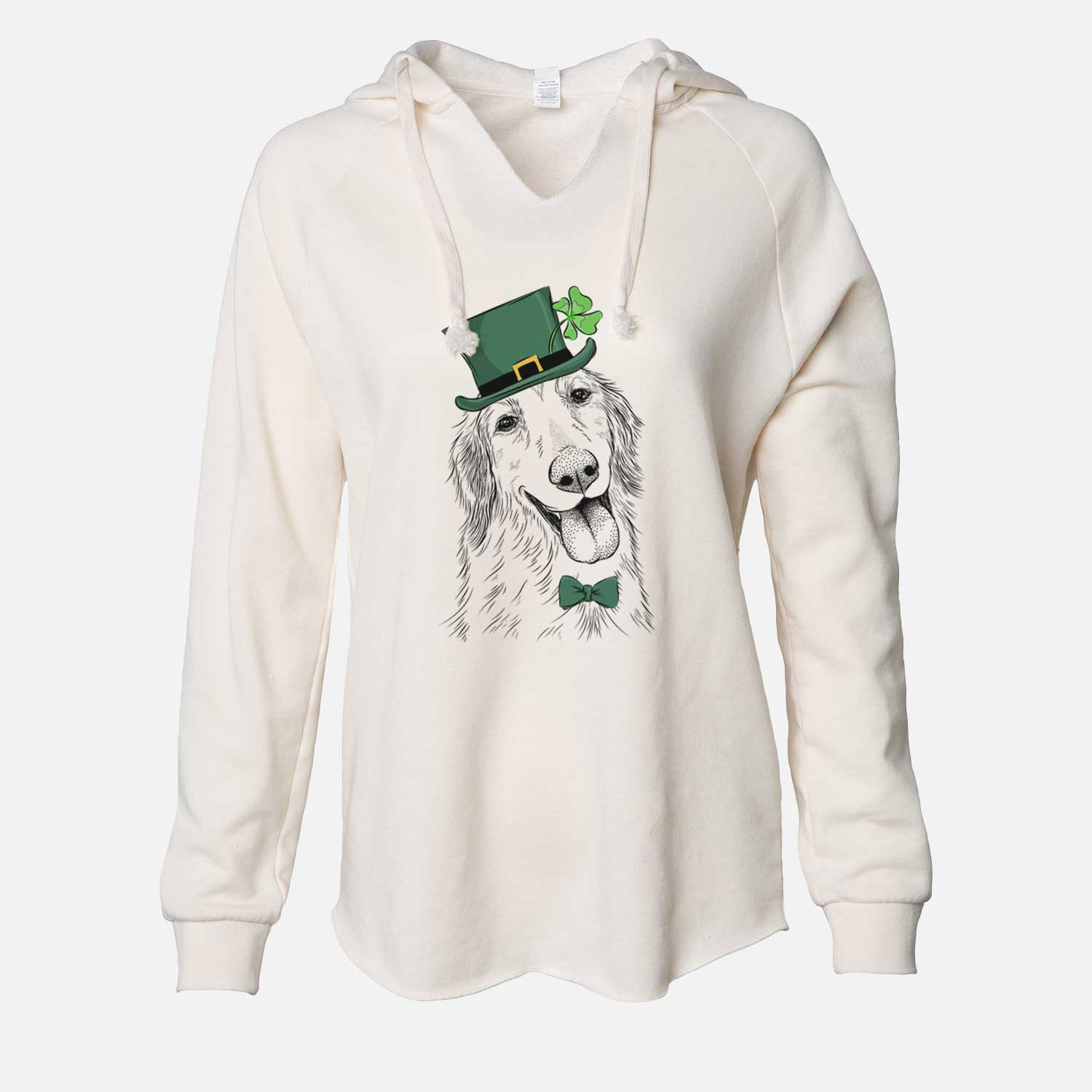 St. Patrick's Shelby the Golden Retriever - Cali Wave Hooded Sweatshirt