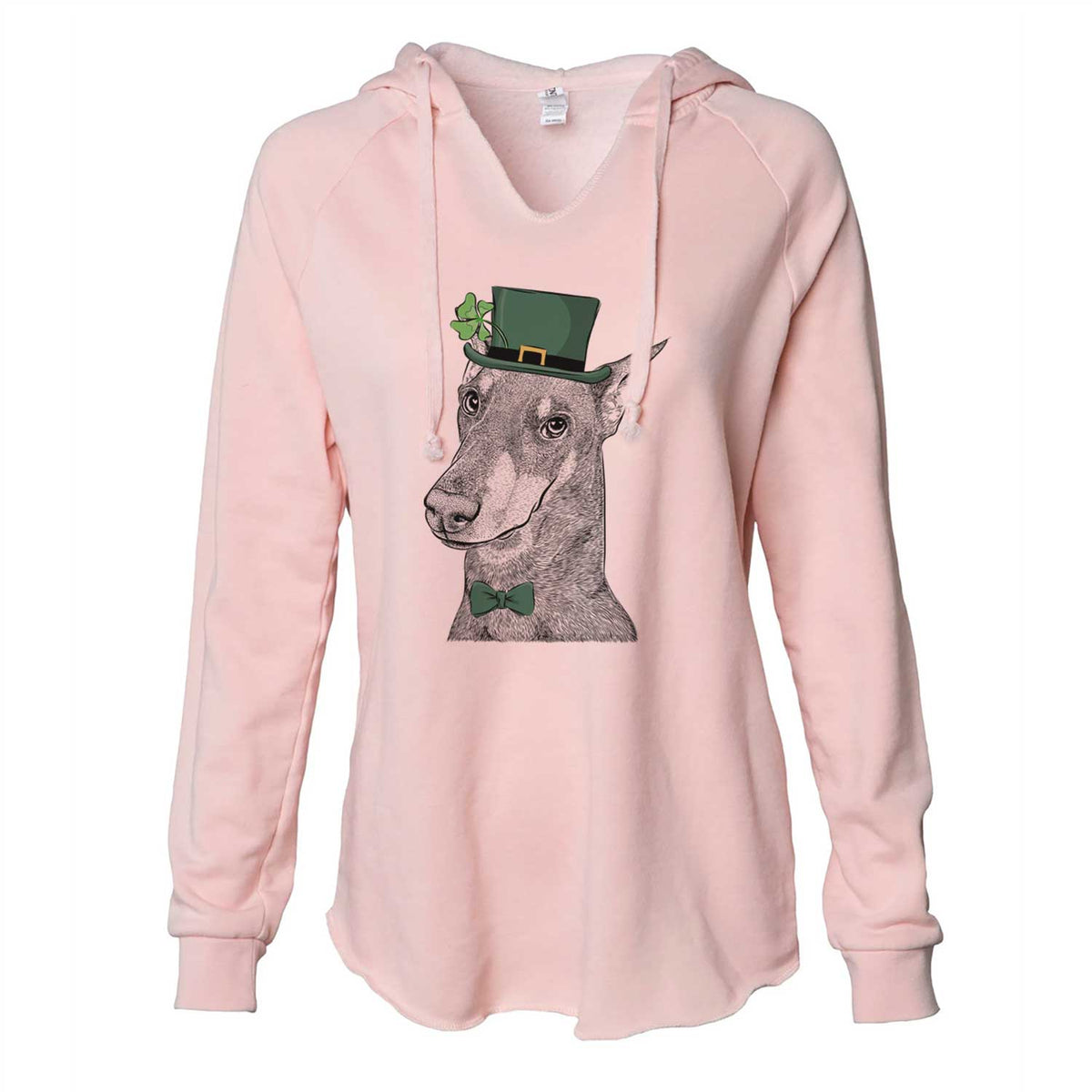 St. Patrick's Shelby the Doberman Pinscher - Cali Wave Hooded Sweatshirt