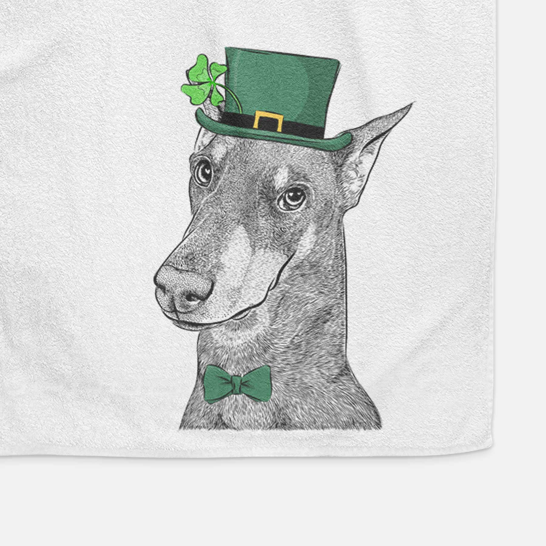 Shelby the Doberman Pinscher Decorative Hand Towel