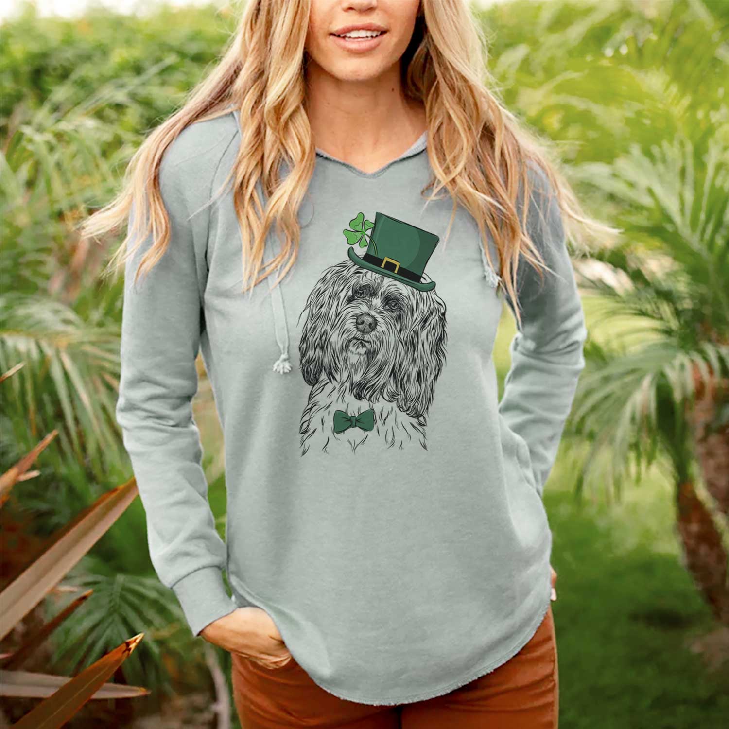 St. Patrick's Shenpa the Tibetan Terrier - Cali Wave Hooded Sweatshirt