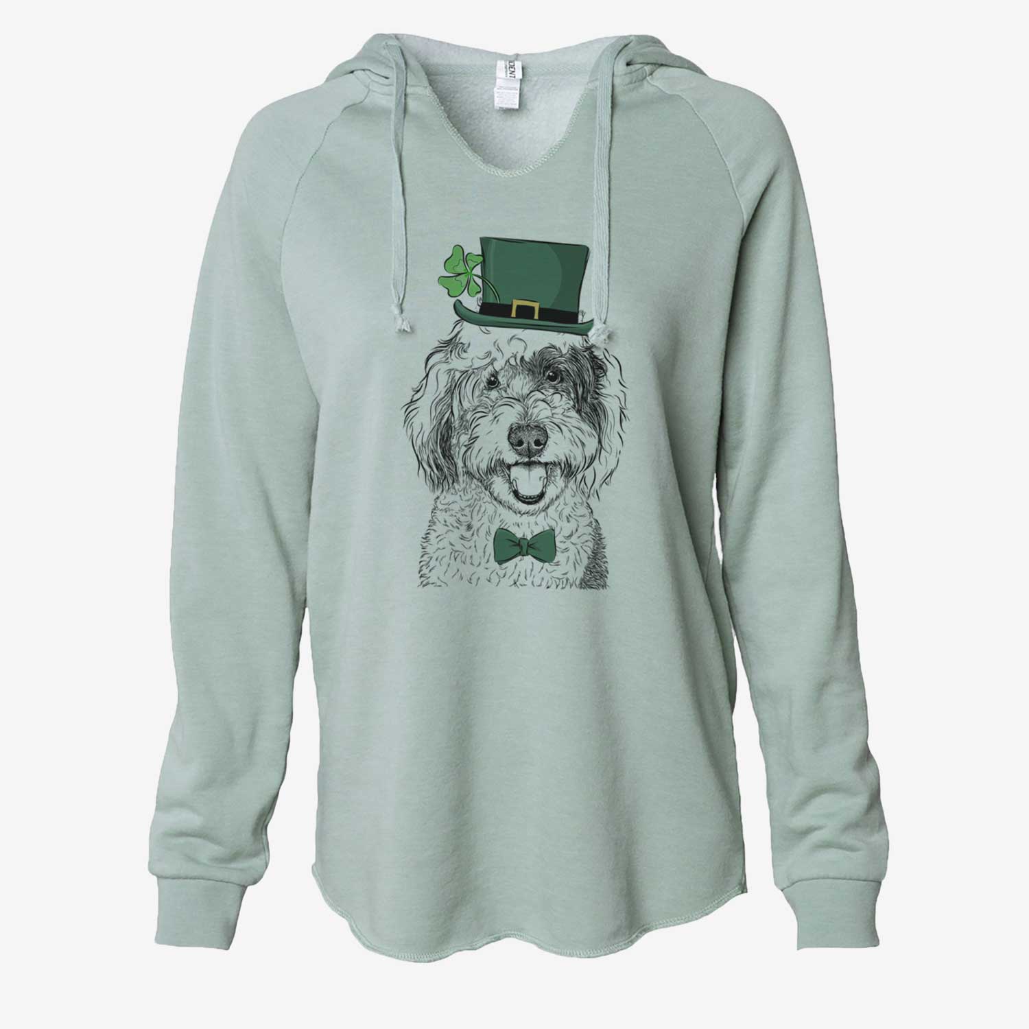 St. Patrick's Sherlock the Sheepadoodle - Cali Wave Hooded Sweatshirt