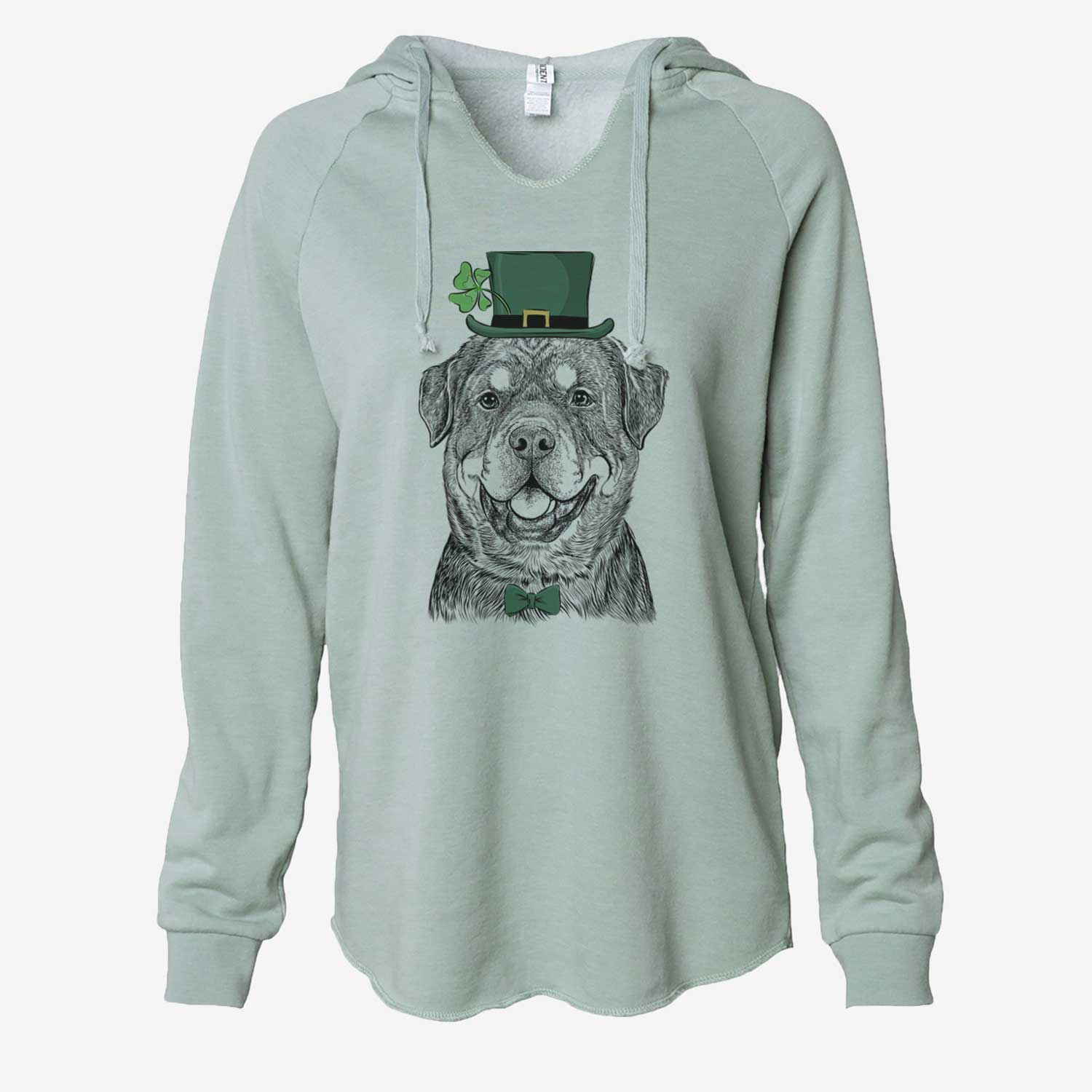 St. Patrick's Sig the Rottweiler - Cali Wave Hooded Sweatshirt