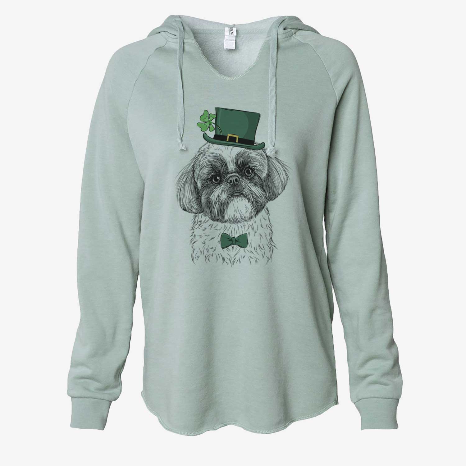 St. Patrick's Simon the Shih Tzu - Cali Wave Hooded Sweatshirt