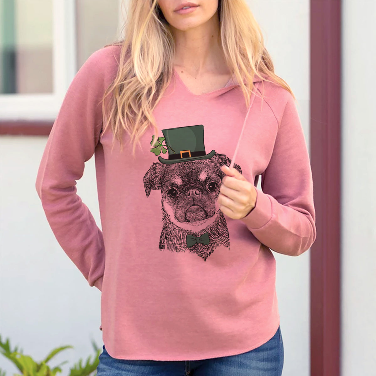 St. Patrick&#39;s Simone the Brussels Griffon - Cali Wave Hooded Sweatshirt