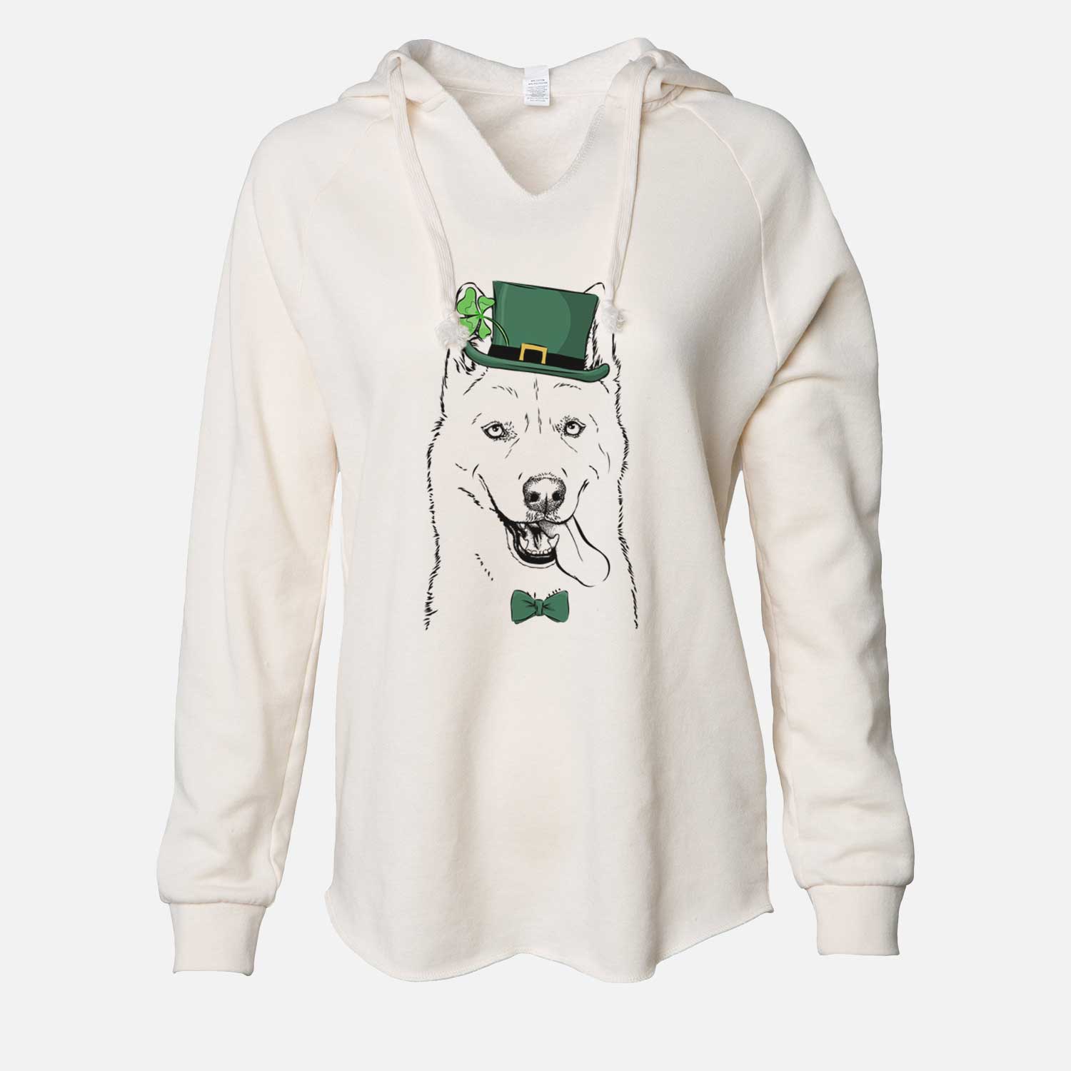 St. Patrick's Sinatra  the Siberian Husky - Cali Wave Hooded Sweatshirt