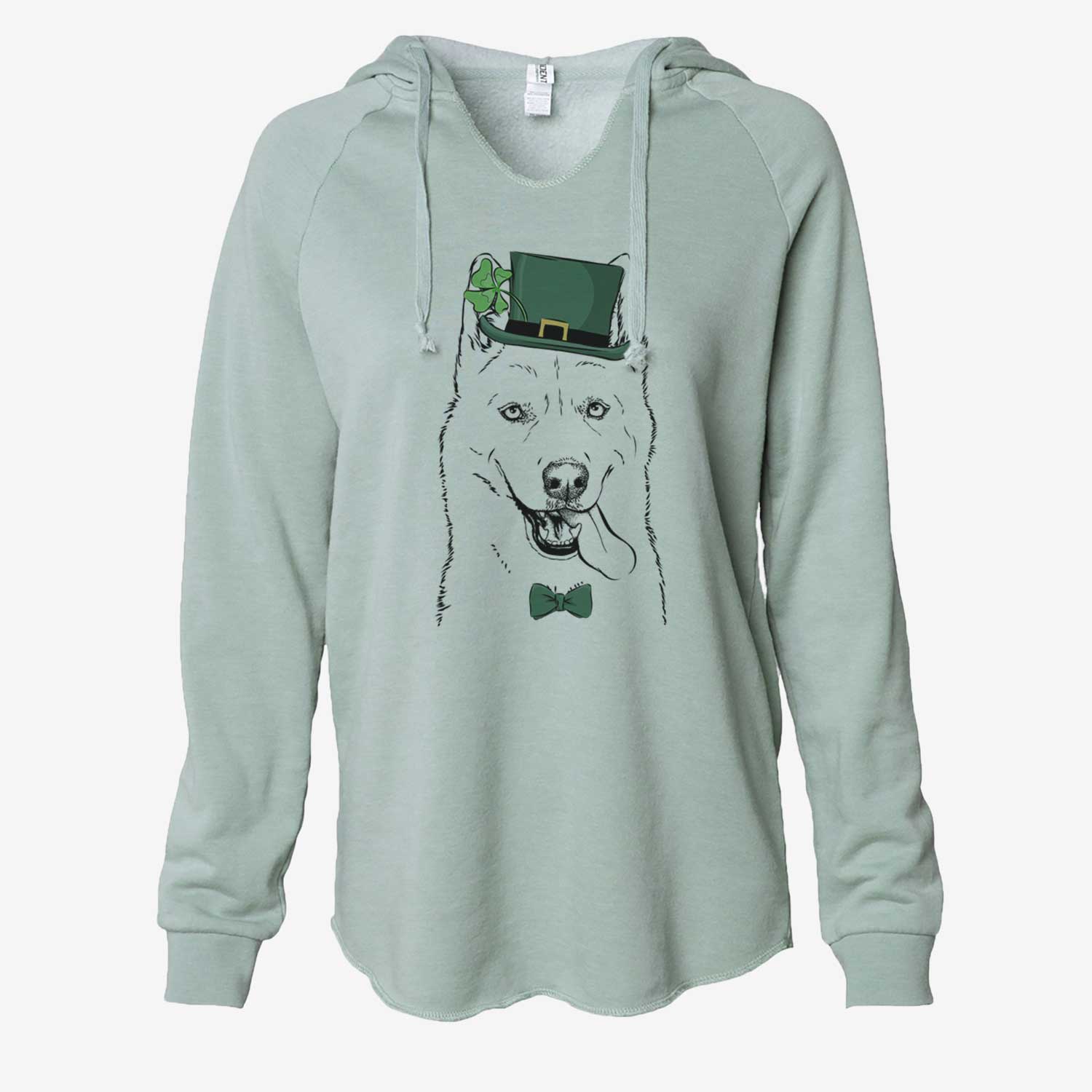 St. Patrick's Sinatra  the Siberian Husky - Cali Wave Hooded Sweatshirt