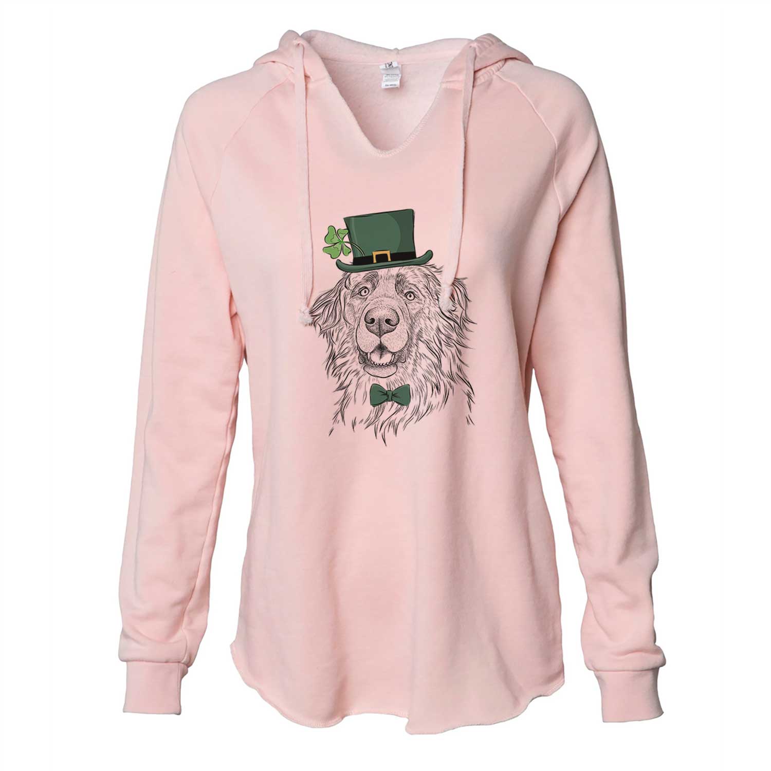 St. Patrick's Siri the Leonberger - Cali Wave Hooded Sweatshirt